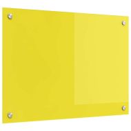 Кухненски заден панел Жълто 70 x 50 x 0,6 см закалено стъкло