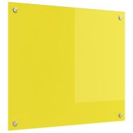 Кухненски заден панел Жълто 70 x 60 x 0,6 см закалено стъкло