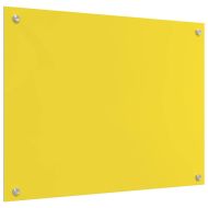 Кухненски заден панел Жълто 80 x 60 x 0,6 см закалено стъкло