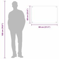 Кухненски заден панел Жълто 80 x 60 x 0,6 см закалено стъкло