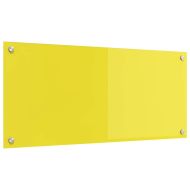 Кухненски заден панел Жълто 90 x 40 x 0,6 см закалено стъкло