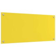 Кухненски заден панел Жълто 90 x 40 x 0,6 см закалено стъкло