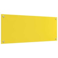 Кухненски заден панел Жълто 100 x 40 x 0,6 см закалено стъкло