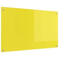 Кухненски заден панел Жълто 100 x 60 x 0,6 см закалено стъкло