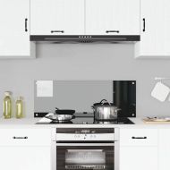 Кухненски заден панел Черно 110 x 40 x 0,6 см закалено стъкло