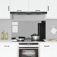 Кухненски заден панел Черно 110 x 60 x 0,6 см закалено стъкло