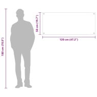 Кухненски заден панел Светлосиво 120 x 50 x 0,6 см