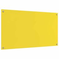 Кухненски заден панел Жълто 110 x 60 x 0,6 см закалено стъкло