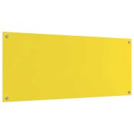 Кухненски заден панел Жълто 120 x 50 x 0,6 см закалено стъкло