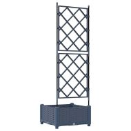 Градинска саксия с решетка Сив 40 x 40 x 125.5 см ПП