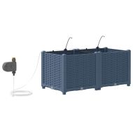 Градински саксии Сив 80 x 40 x 37.5 см Стомана