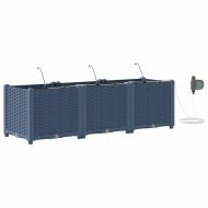 Градински саксии Сив 120 x 40 x 37.5 см Стомана