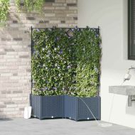 Градински саксии Сив 80 x 80 x 142 см Стомана