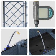 Градински саксии Сив 120 x 120 x 126 см Стомана