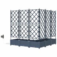 Градински саксии Сив 120 x 120 x 126 см Стомана