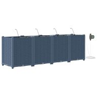 Градински саксии Сив 160 x 40 x 52 см Стомана