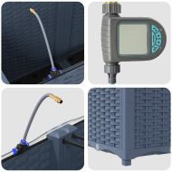 Градински саксии Сив 160 x 40 x 52 см Стомана