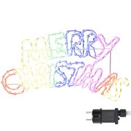 Коледен знак с 240 LED светодиода Многоцветен 100 x 50 cm ПВЦ