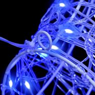 Глава на елен с 140 LED светодиода Синьо 60 cm Акрил