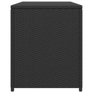 Градински сандък за съхранение, черен, 120x50x60 см, полиратан