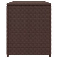 Градински сандък за съхранение, кафяв, 120x50x60 см, полиратан