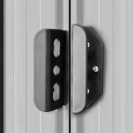 Градинска барака за съхранение, сива, метал, 204x132x186 см