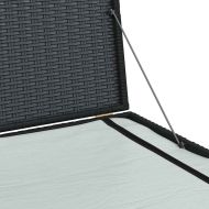 Градински сандък, черен, 150x100x100 cм, полиратан