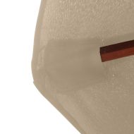 Градински чадър с дървен прът, 350 см, таупе