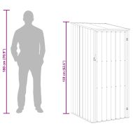 Градинска барака, зелена, 87x98x159 см, поцинкована стомана