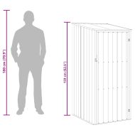 Градинска барака, антрацит, 87x98x159 см, поцинкована стомана