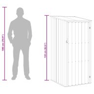 Градинска барака, кафява, 87x98x159 см, поцинкована стомана