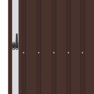 Градински навес кафяв 245x98x159 см поцинкована стомана