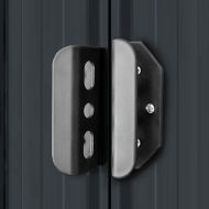 Градинска барака за съхранение антрацит стомана 204x132x186 см