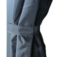 Шатра със завеси, 400х300 см, антрацит, алуминий