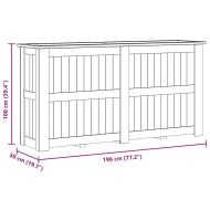 Повдигната леха, 196x50x100 см, импрегнирано борово дърво