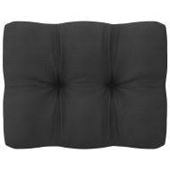 Градински средни дивани с възглавници антрацит, 2 бр, бор масив