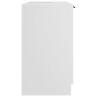 Шкаф за баня, бял, 64,5x33,5x59 см, инженерно дърво