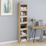 Библиотека/разделител за стая, дъб сонома, 40x30x198 см
