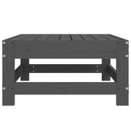 Градинска табуретка, сива, борово дърво масив