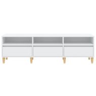 ТB шкаф, бял, 150x30x44,5 см, инженерно дърво