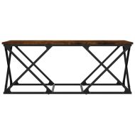 Кафе маса, опушен дъб, 100x49x40 см, инженерно дърво