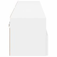 Стенни ТB шкафове, 2 бр, бели, 80x30x30 см, инженерно дърво