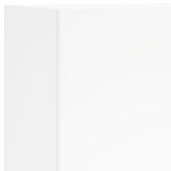 Стенен ТB шкаф, бял, 40,5x30x102 см, инженерно дърво