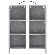 ТВ стенен шкаф, бетонно сив, 40,5x30x102 см, инженерно дърво