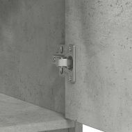 Бюфет с чекмеджета и вратички, бетонно сив, 73x31x90 см