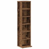 Шкаф за CD Старо дърво 21x20x88 cm Инженерна дървесина