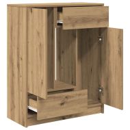 Бюфет с чекмеджета и вратички, дъб артизан, 73x31x90 см