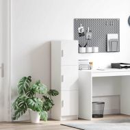 Висок шкаф Бяло 31.5 x 32 x 124 см Инженерно дърво