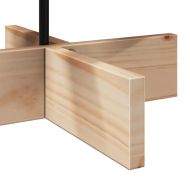 Дървена коледна елха за декорация 80 см масивно чамово дърво