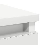 Бюфет с чекмеджета, бял, 71x35x84 см, инженерно дърво